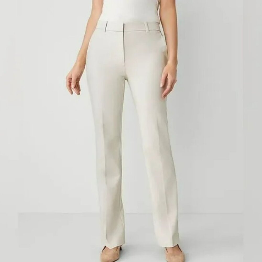 Ann Taylor Cream Stretch Trousers Pants